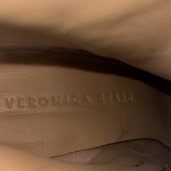 EUC Veronica Beard Dali Suede Platform Boots 5.5M Stiletto Leather Heel Gray - Picture 8 of 8